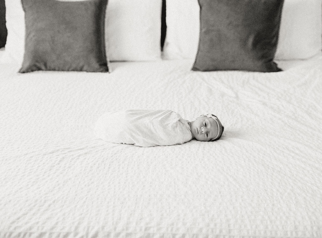 Modern lifestyle newborn session in Washington DC | Washington DC film newborn photographer