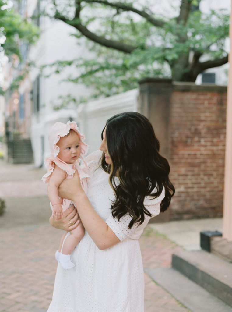 Rochester, New York family photographer | mama and baby springtime photography session in Old Town Alexandria, Virginia