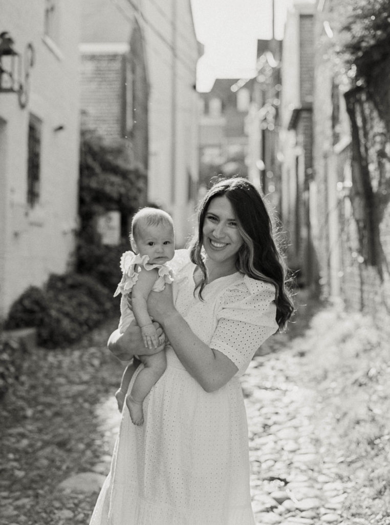 Rochester, New York family photographer | mama and baby springtime photography session in Old Town Alexandria, Virginia