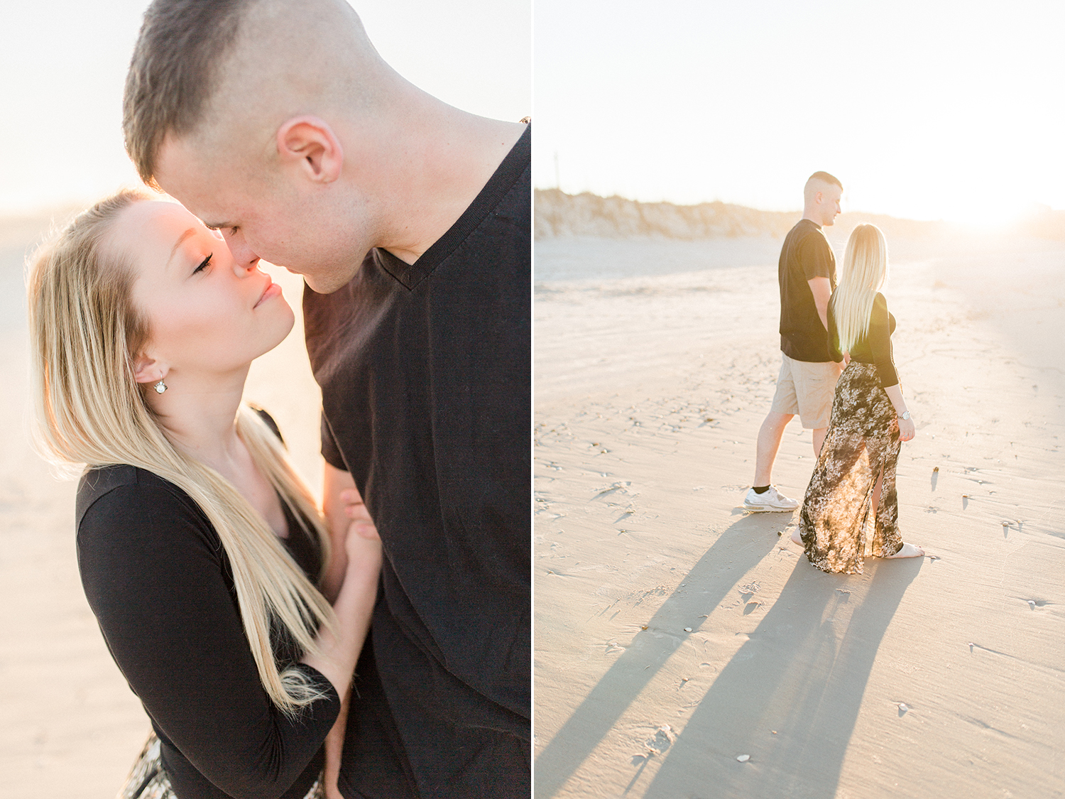 couple's sunset session on the beach | northern virginia couple's photographer