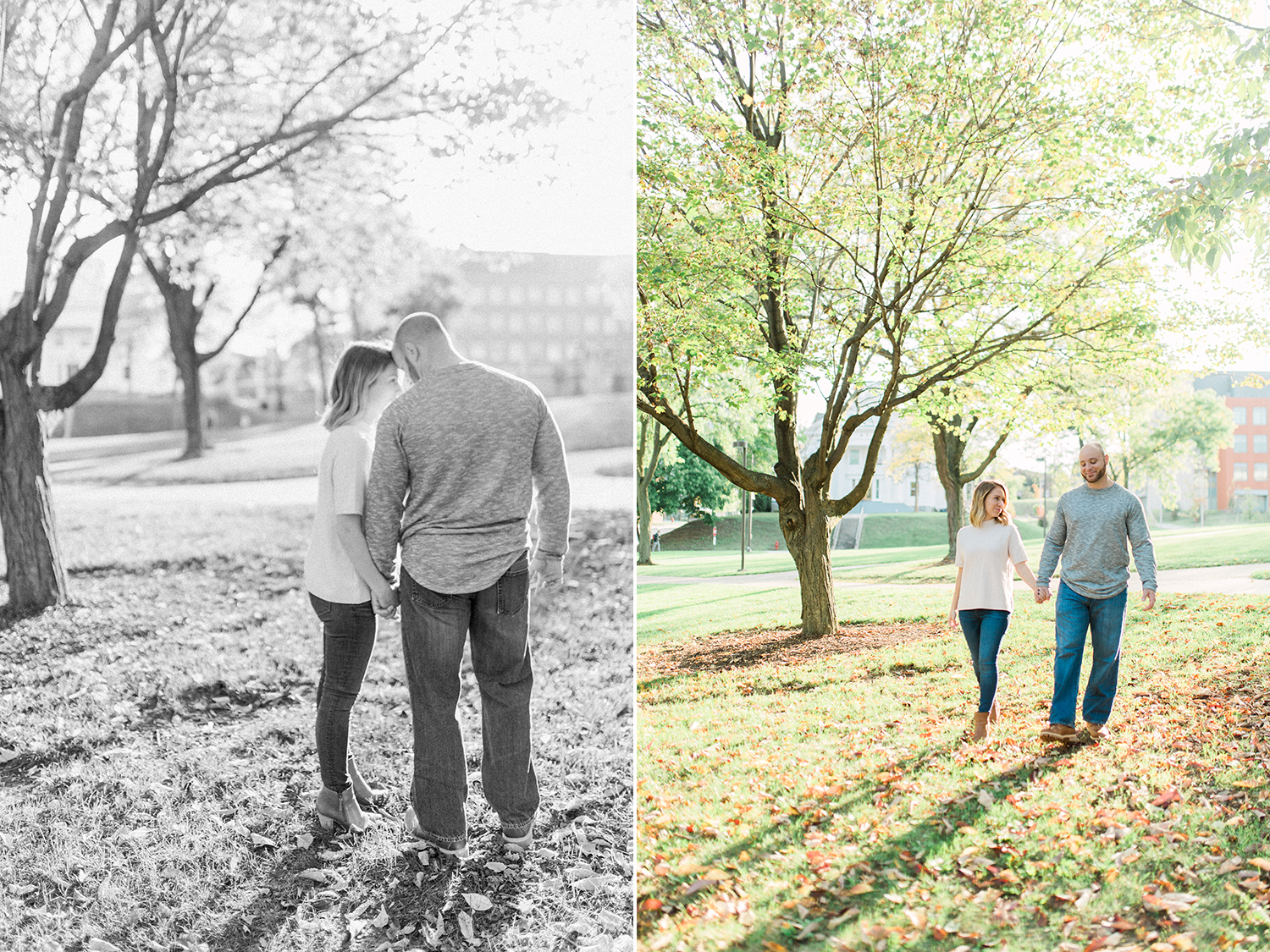 northern virginia autumn couples session on film