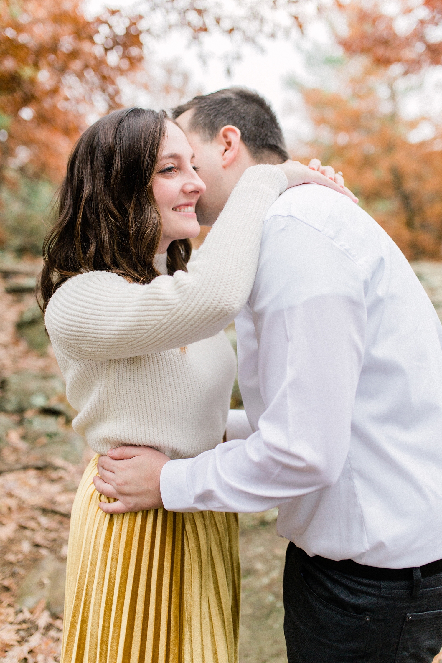 colorful autumn engagement session in northern Virginia