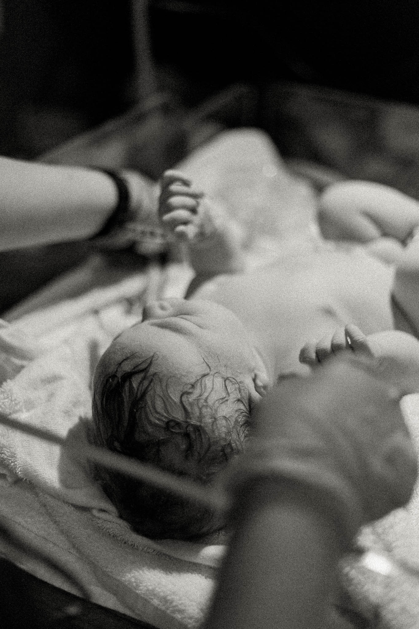 arlington birth photographer, baby's first bath
