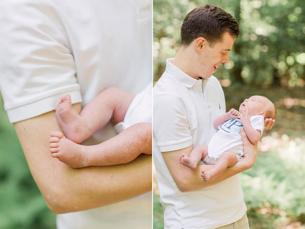 Outdoor newborn photography session in Fairfax, Virginia. Northern Virginia newborn photographer. Washington DC newborn photographer.