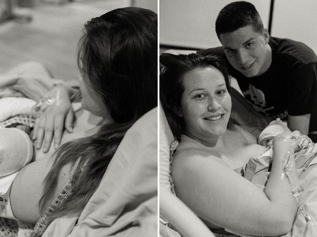 birth photographer in northern Virginia, first family picture